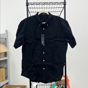 Stylish Black Button-Down Shirt for Men